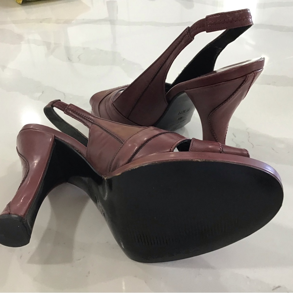 Via Spiga Burgundy Stitched Slingback sz. 6.5 - Picture 5 of 6
